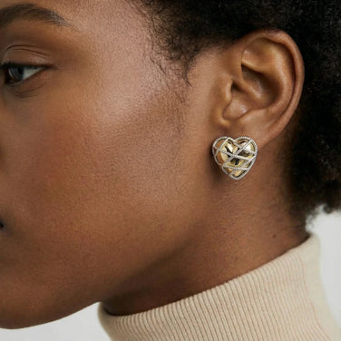 Woven Heart Studs