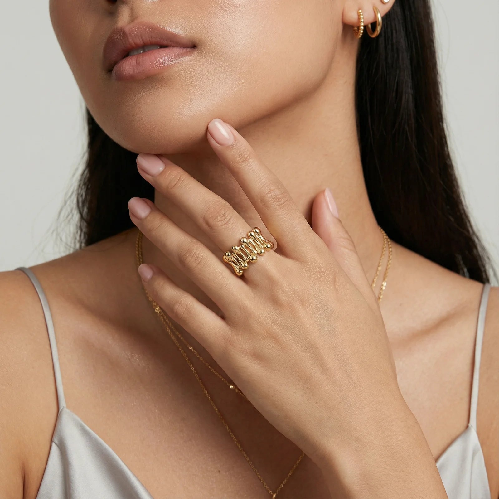 Dripping Gold Sculpture Ring