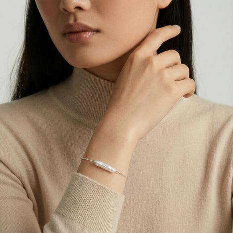 Pearl Bar Chain Bracelet