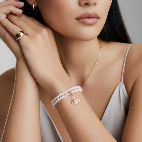 Lilac Aura Beaded Bracelet