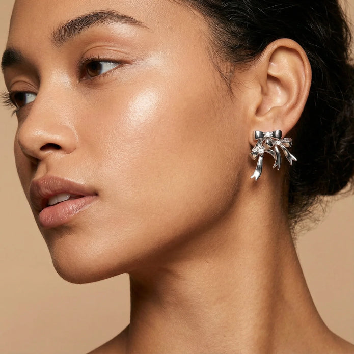 Silver Bow Studs
