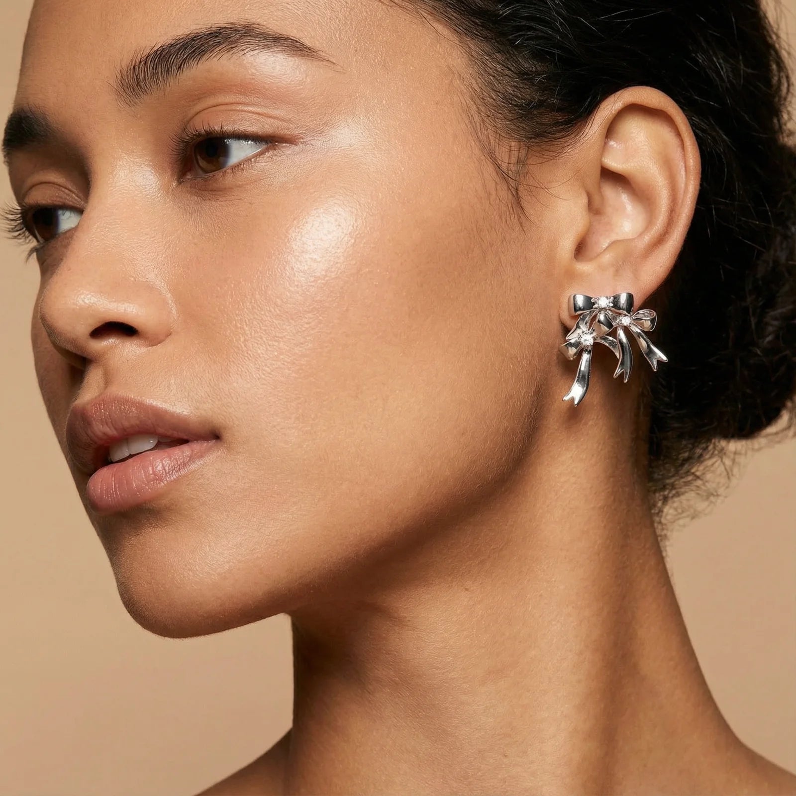 Silver Bow Studs