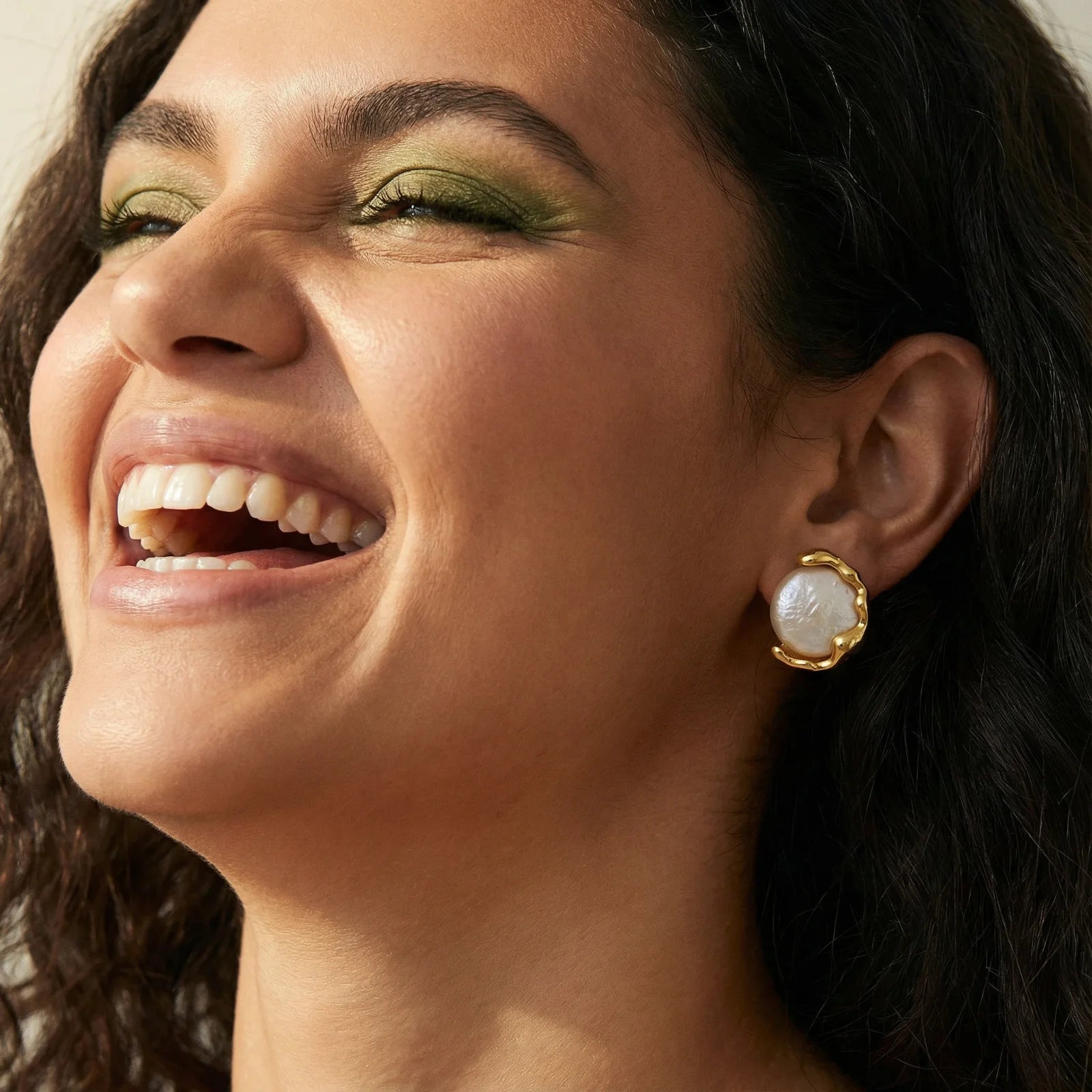 Melting Sun Pearl Studs