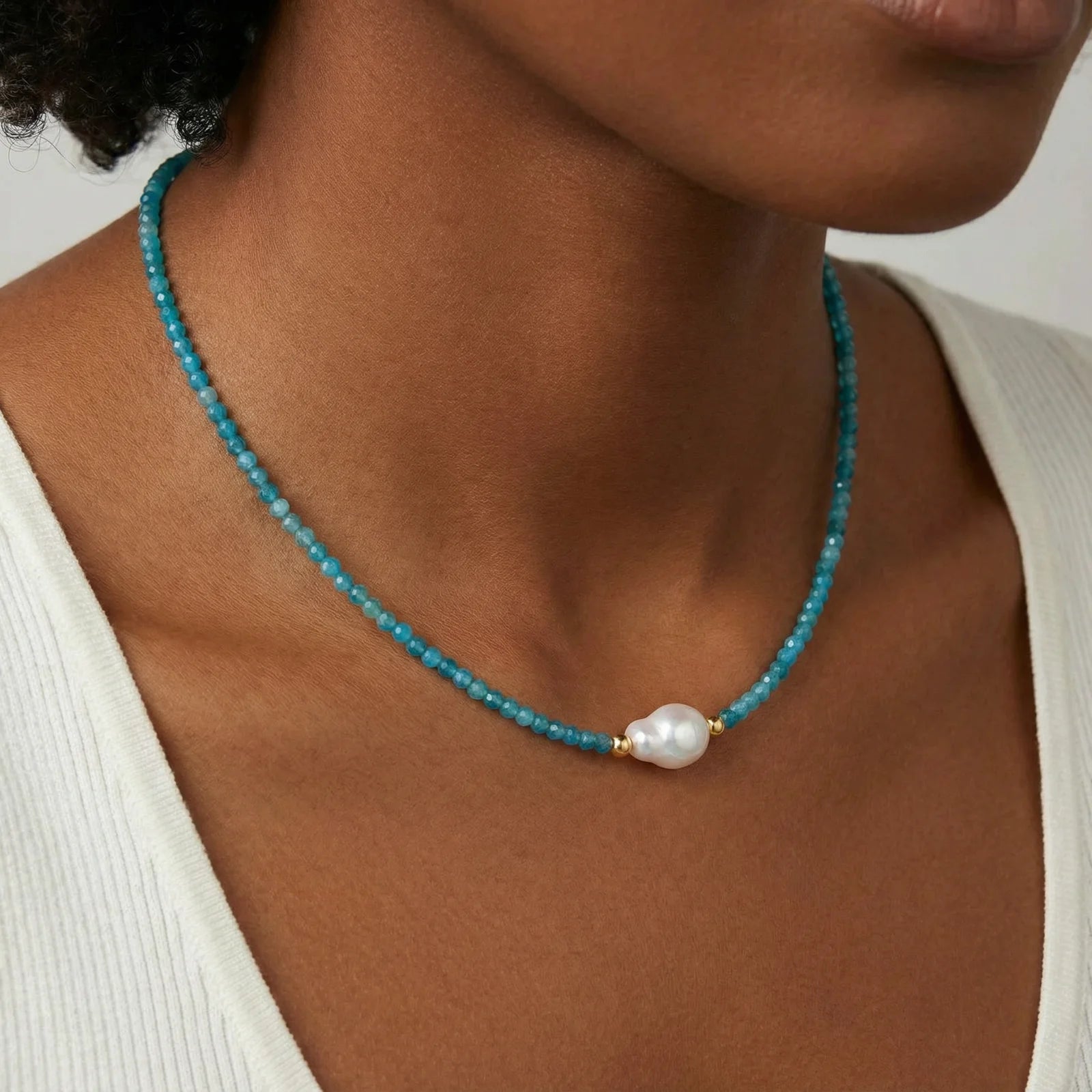 Ocean Water Pearl Necklace