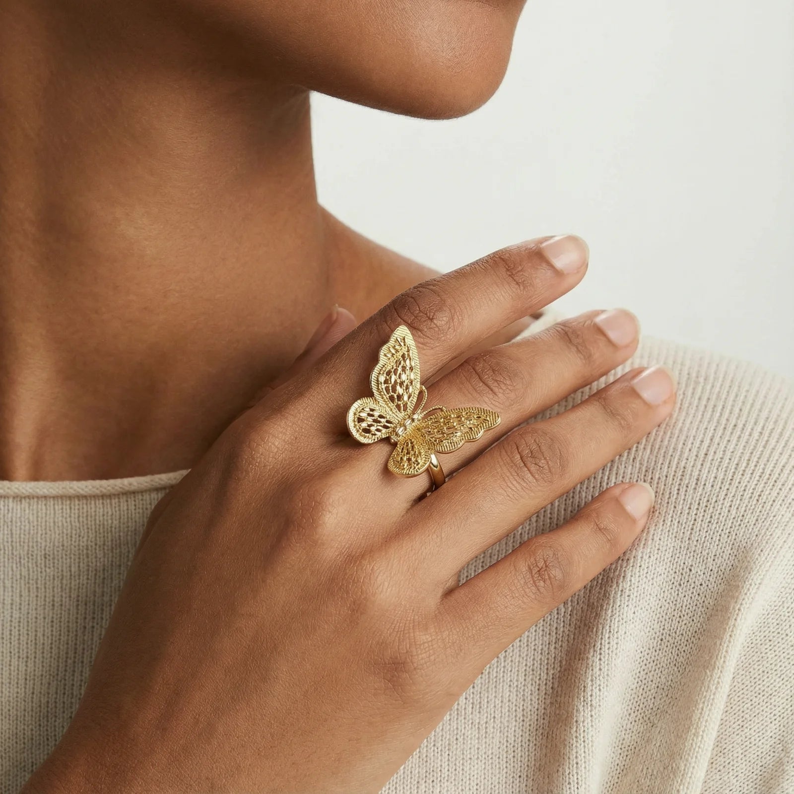 Golden Flutter Ring