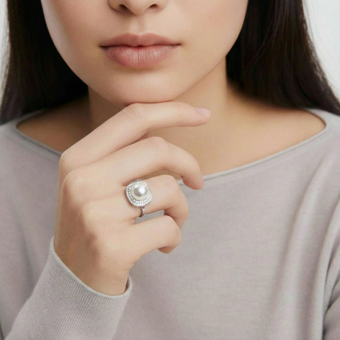 Gilded Pearl Ring
