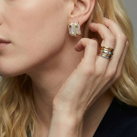 Constellation Pearl Statement Earrings