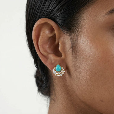 Azure & Coral Earrings