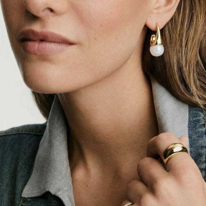 Pearl Flow Drop Earrings