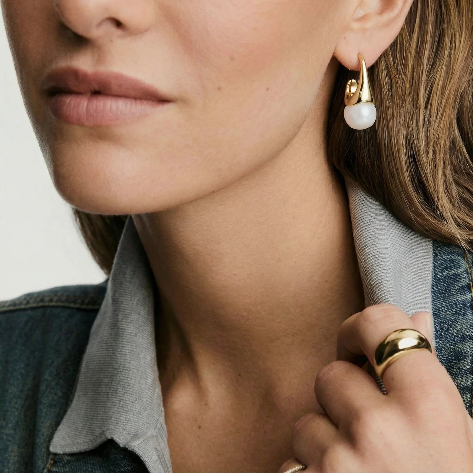 Pearl Flow Drop Earrings