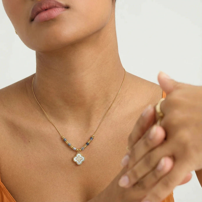 Smoky Clover Necklace