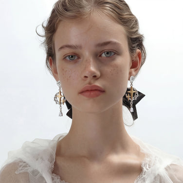 Celestial Sparkling Star Drop Earrings