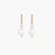 Pearl Drop Hoops