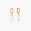 Pearl Drop Hoops