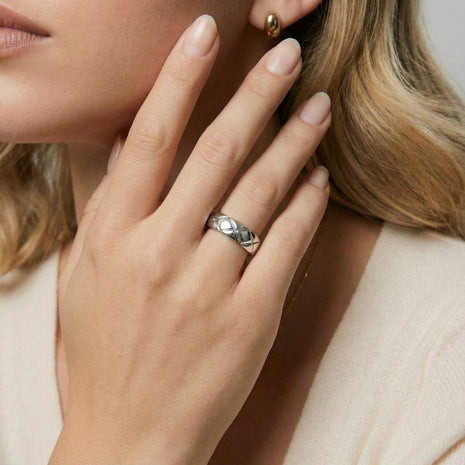 Quilted Steel Ring