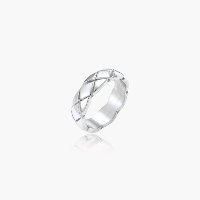 Quilted Steel Ring
