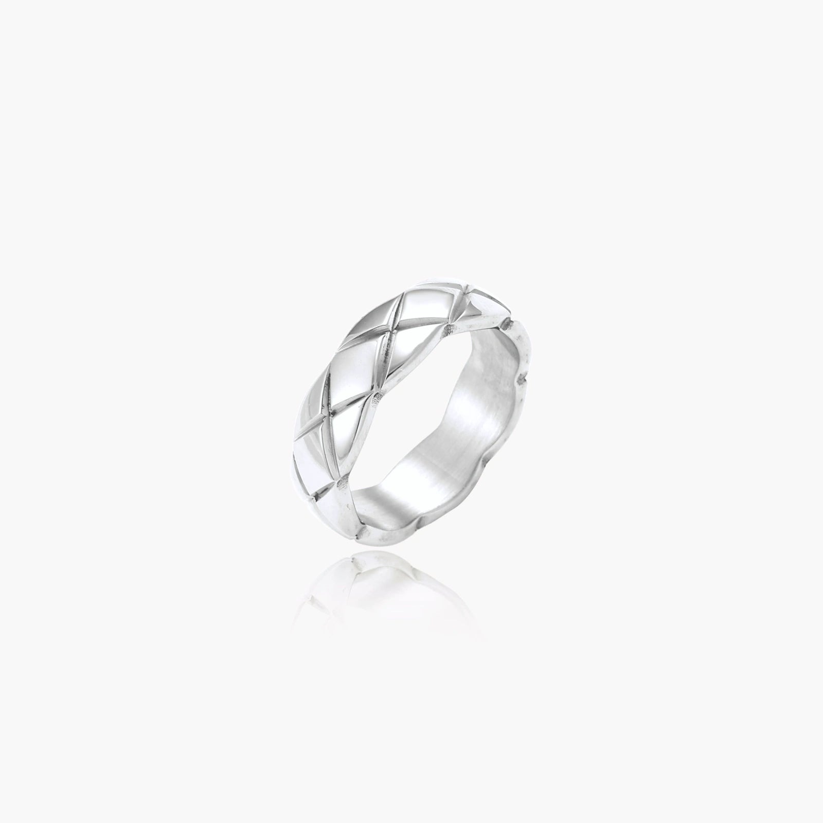 Quilted Steel Ring
