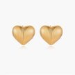 Textured Heart Stud Earrings