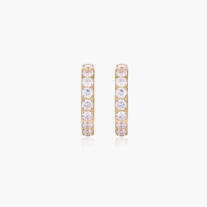 Crystal Pearl Hoops
