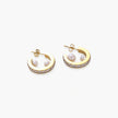Crystal Pearl Hoops