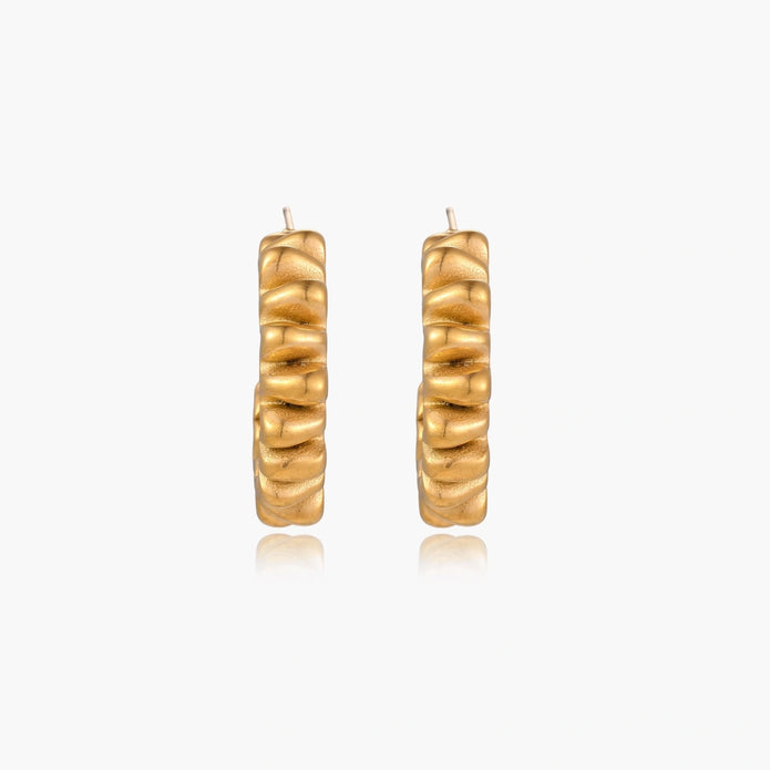 Twisted Gold Hoops