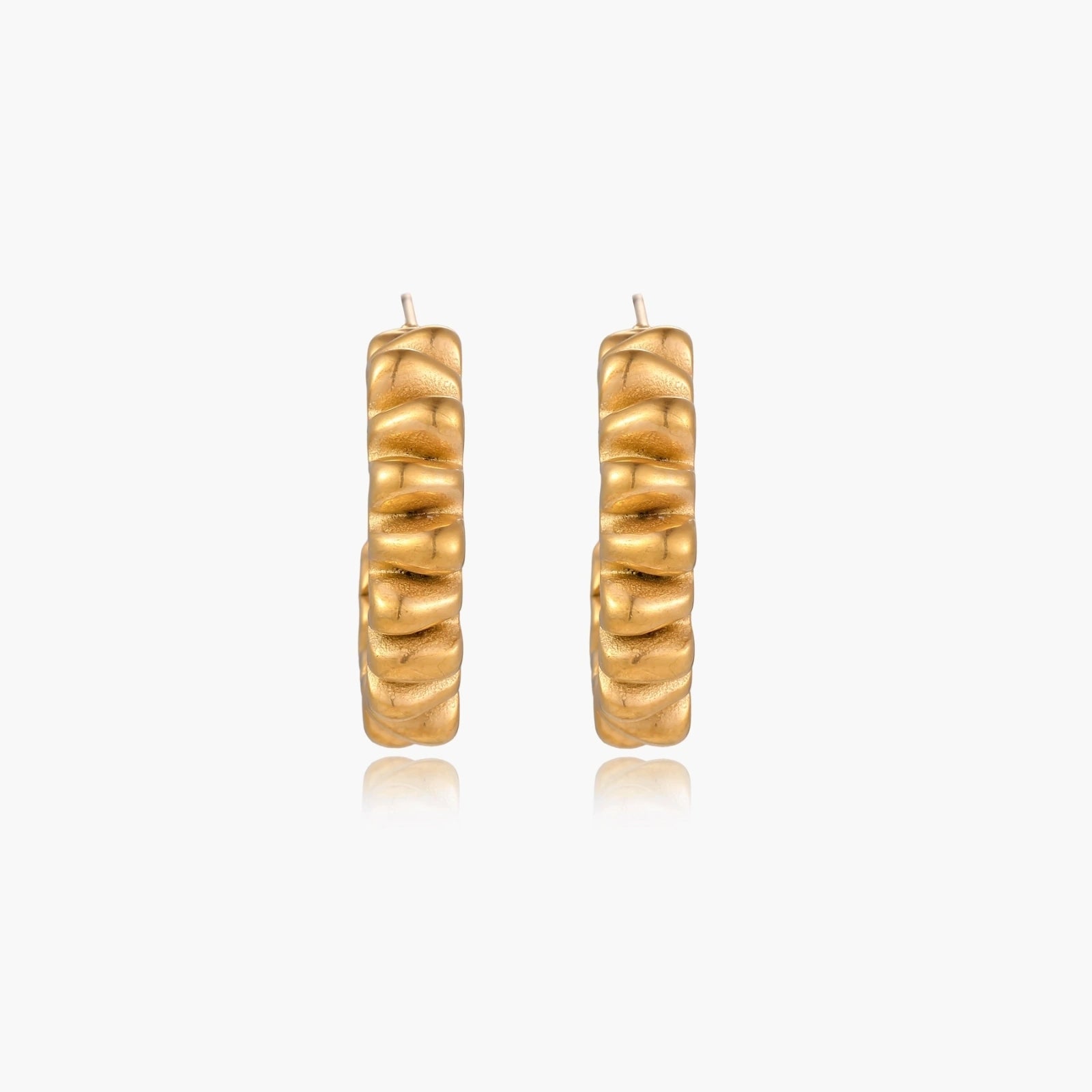 Twisted Gold Hoops