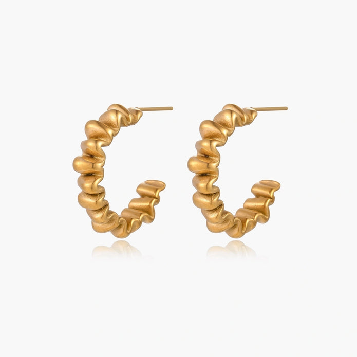 Twisted Gold Hoops
