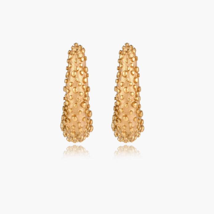 Textured Crescent Hoops