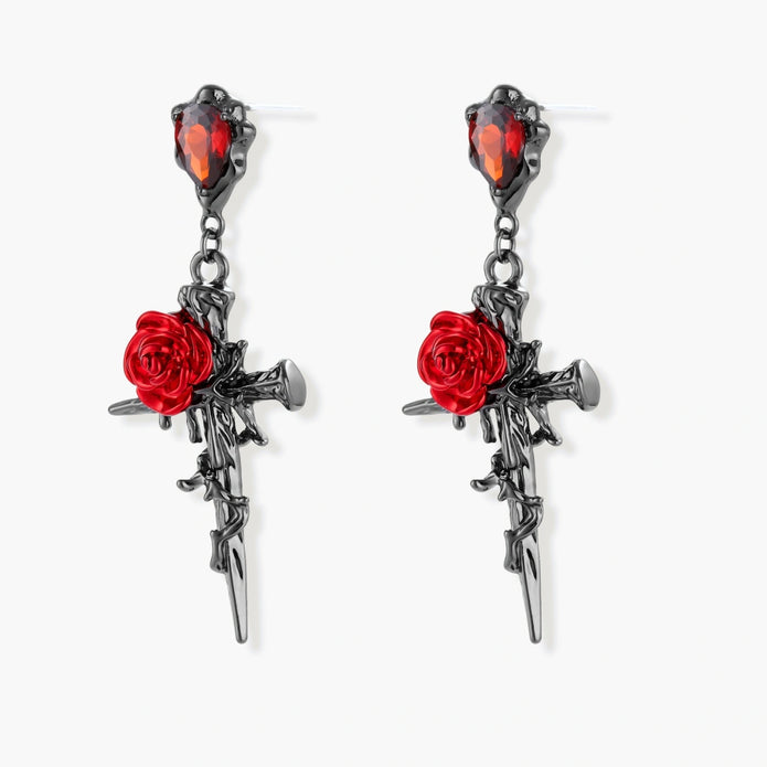 Thorn Rose Dagger Earrings
