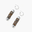 Stone Effect Cylinder Earrings