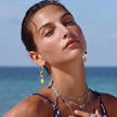 Celestial Amber Drop Earrings