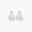 Silver-plated hoop earrings with star cutout designs, shown open and closed on white background, 17mm diameter.