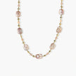 Iridescent baroque pearls alternating with small freshwater pearls on 14K gold-plated chain